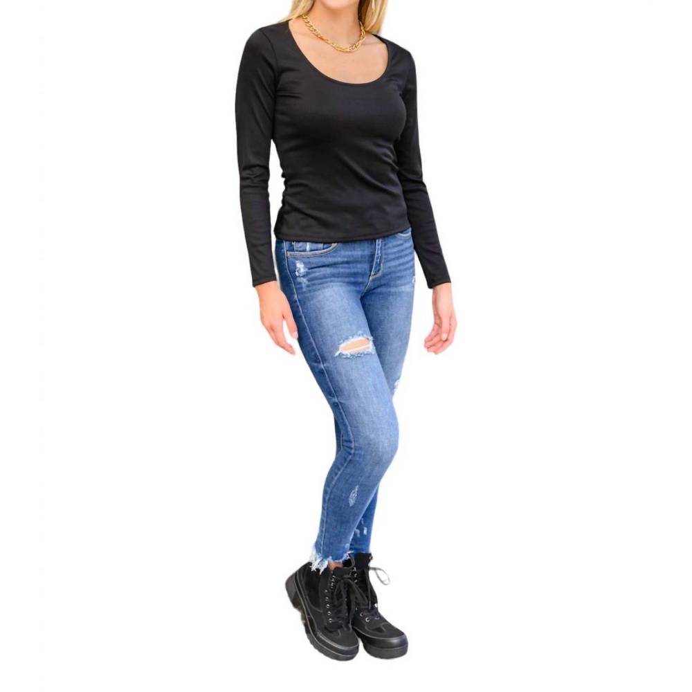 NEW MITTOSHOP can you believe it basic top in black